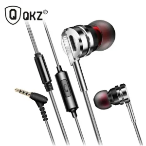 QKZ DM9 Zinc Alloy HiFi Metal Earphone Heavy Bass Music Headset with Mic - Headphone
