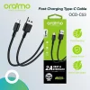 Oraimo OCD-C53 Data Cable 2A 1M Fast Charging USB Data Cable Type C – Black